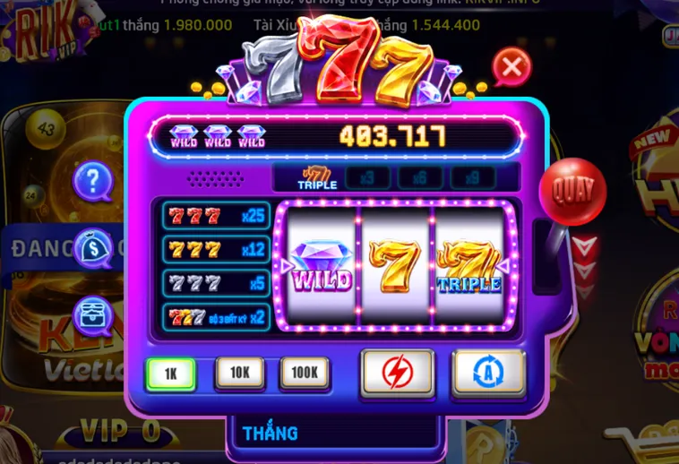 Minigame 777 Tại RikVip Sòng Bài Cổ Điển Trong Tầm Tay Bạn