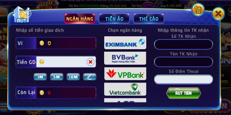 Rút Tiền Về Tài Khoản Ngân Hàng Nhanh Chóng Và An Toàn Nhất Cho Thành Viên