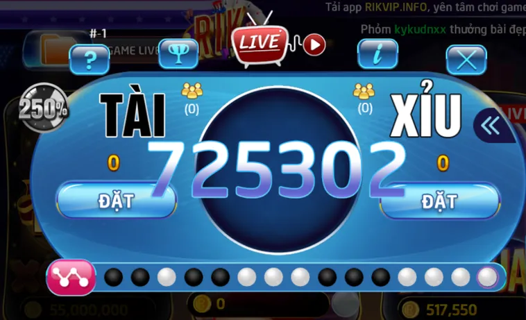 Tài Xỉu Livestream Tại RikVip Thiên Đường Đặt Cược Minh Bạch Và Uy Tín