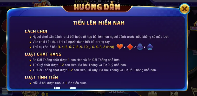 Tiến Lên Miền Nam Tại RikVip Đỉnh Cao Game Bài Giải Trí Đổi Thưởng