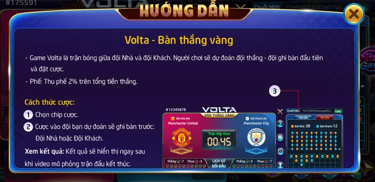 Cách Chơi Minigame Volta Bàn Thắng Vàng Tại RikVip Nhận Thưởng Cực Lớn
