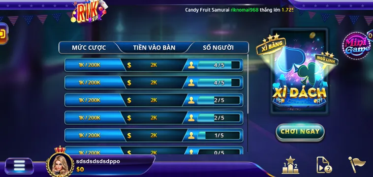 Đỉnh Cao Sát Phạt Cùng Game Bài Xì Dách Tại Hệ Thống RikVip