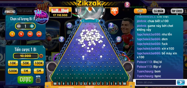 Chinh Phục Những Đường Bóng Kịch Tính Cùng Minigame Zik Zak RikVip